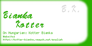 bianka kotter business card